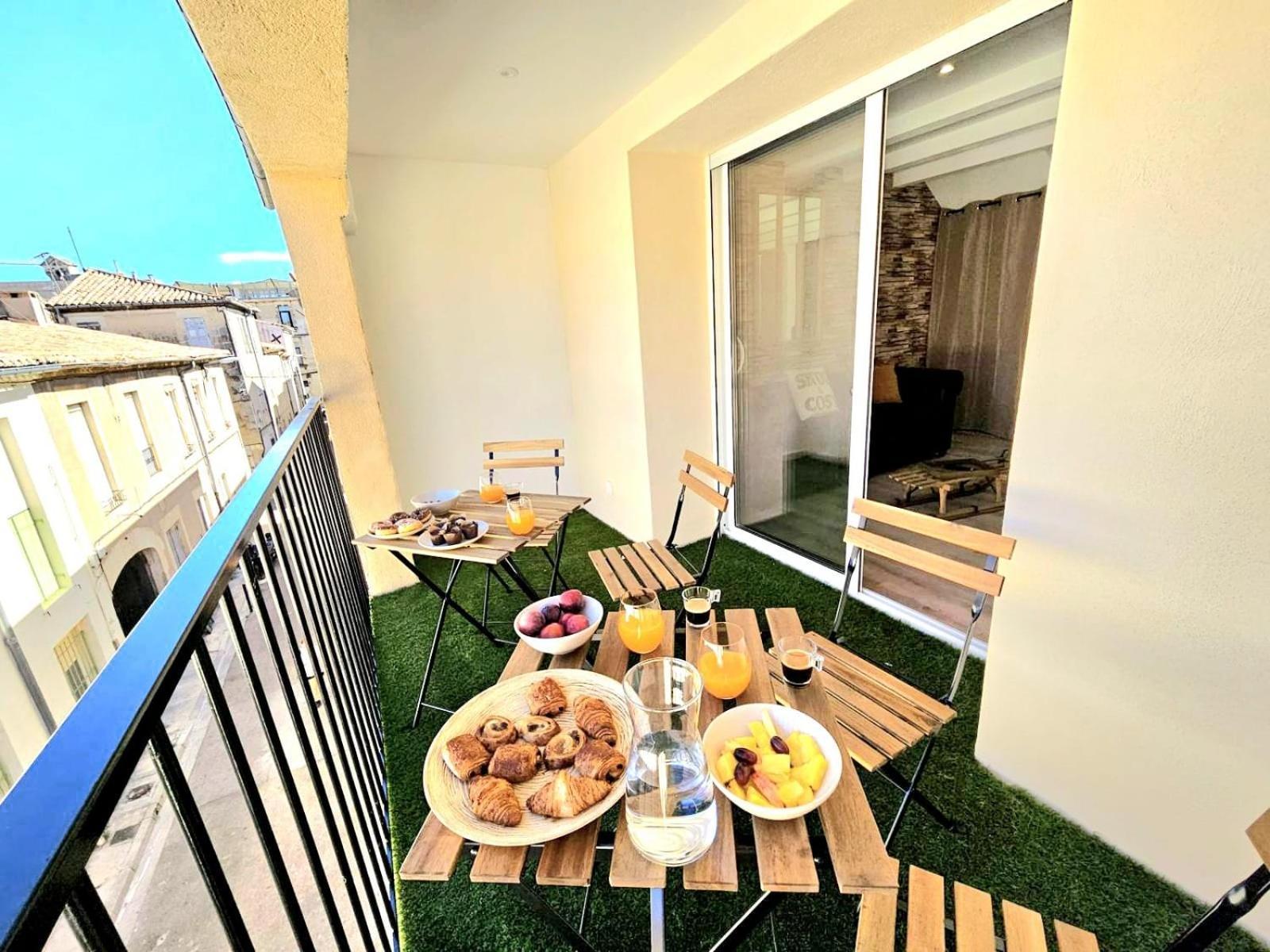 Апартаменты L'Escale Cevenole - Terrasse Et Clim Ним Экстерьер фото